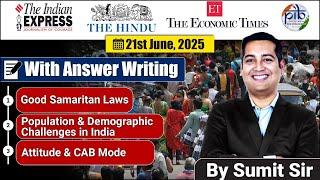 21 June 2025 Editorial discussion |  Population challenges, Attitude, Good Samaritans