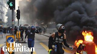 Hong Kong protester shot as China National Day demostrations intensify