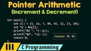 Pointer Arithmetic (Increment & Decrement)