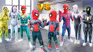 What If Many SPIDER-MAN & JOKER in 1 HOUSE ?? Rescue Two KID SPIDER MAN From DANGER (Special Action)