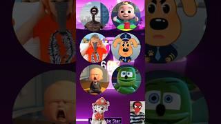 Siren Head, Cocomelon, Vlad and Niki, Sheriff Labrador, Baby Boss, Gummy Bear Tiles Hop 681 #shorts