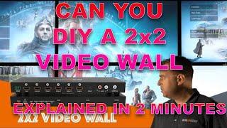 What Do You Need to DIY a 2x2 Video Wall? | BZBGEAR Explains in 2 Minutes