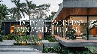 Tropical Sanctuary, Modern Minimalist Single-Story House Design Blurs Lines with Nature
