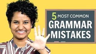 5 MOST Common ENGLISH Grammar MISTAKES + Solutions!