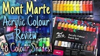 Mont Marte Acrylic Paint Review | 48 Colour Shades | বাংলায় রঙের রিভিউ | Bangladesh Art