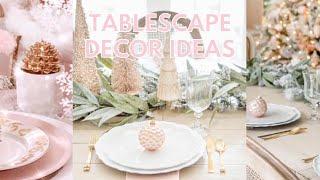 Top 50 Christmas Tablescape Decor Ideas  Shabby Chic, Farmhouse and vintage style