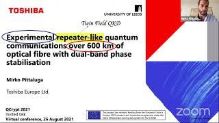 QCrypt 2021: Invited Pittaluga: Experimental repeater-like quantum communications over 600 km