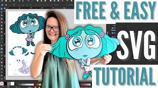 Turn any clipart into an SVG file for FREE [Easy creating your own SVG tutorial]