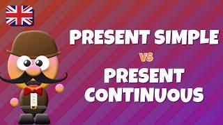 PRESENT SIMPLE VS PRESENT CONTINUOUS- INGLÉS PARA NIÑOS CON MR.PEA - ENGLISH FOR KIDS