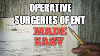 operative surgeries of ENT made easy