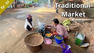 [EngSub]  Fully Enjoyed Local Snacks in Kyaukpadaung | Traditional Market in Kyaukpadaung