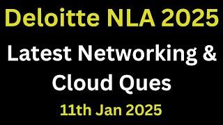 Deloitte NLA 2025 Preparation series | Technical MCQ Questions Series | Networking | Cloud Computing