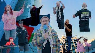 Adelaide Convention Center Protesting the South Australia's Labor Convention