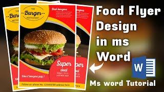 Ms word Tutorial : Modern fast food Restaurant Flyer Design in Microsoft office word