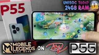 Mobile Legends: Bang Bang GAME TEST on itel P55 | UNISOC T606 MAX SETTINGS! ️‍ BEST PHONE FOR ML?