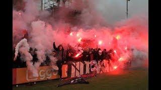 Ajax fans at their last training this morning before game against Feyenoord