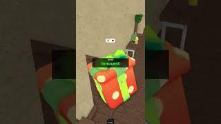 I PRETENDED to be a GIFT BOX to TRICK mm2 players  #roblox #robloxshorts #mm2 #murdermystery2