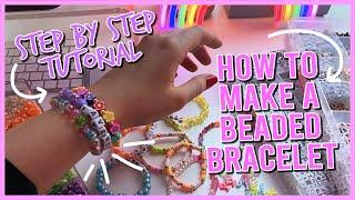 HOW TO MAKE BEADED ELASTIC BRACELETS & HOW TO TIE THE KNOT preppy aesthetic || KellyPrepsterStudio