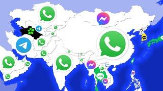 Most Popular Messaging App In Each Country