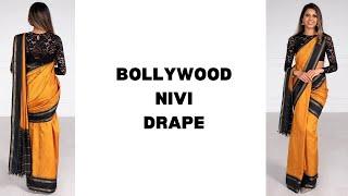 Bollywood Nivi Drape | saree drape for lakshmi pooja | Different Styles of Saree Draping | Tia Bhuva