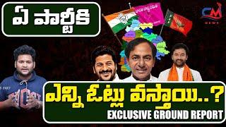 ఏ పార్టీకి ఎన్ని ఓట్లు..? Exclusive Ground Report Survey On Telangana Assembly Elections 2023