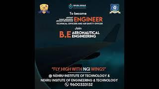 2021-22 Admission Open for B.E Aeronautical Engineering - Nehru Group of Institutions