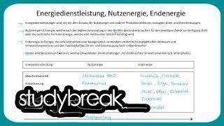 Energiedienstleistung, Nutzenergie, Endenergie | Energiewirtschaft