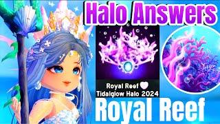 ALL NEW 2024 FOUNTAIN HALO ANSWERS TO WIN 🪸THE ROYAL REEF TIDALGLOW HALO IN ROYALE HIGH [EASY GUIDE]