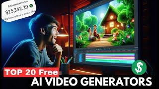 Best 20 AI Video Generators FREE (Tested!)