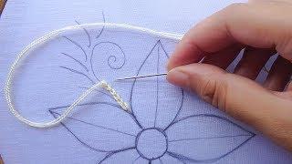 hand embroidery fantasia flower embroidery,elegant flower embroidery by rose world