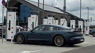 Porsche Taycan Turbo GT Autobahn Top Speed! Chasing 200 MPH In An Ultra-Fast Electric Car