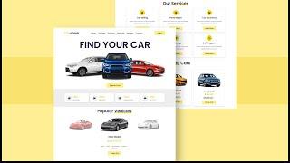 Create A Responsive Car Selling Website Design Using HTML - CSS - JavaScript || Step By Step