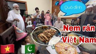 #255Cả nhà nội khen nức nở món “Nem Rán bóng đêm”của con dâu Việt Lấy chồng Pakistan 