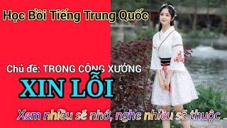 Học Tiếng Trung Bồi quá dễ - Chủ đề: Lời Xin Lỗi trong Công ty Công Xưởng