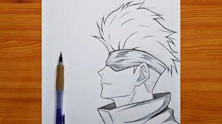 How to draw Gojo Satoru step by step | Jujutsu Kaisen | easy tutorial