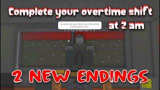 2 Updated Endings - Complete Your Overtime Shift At 2 AM [Roblox]