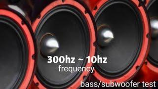 bass/subwoofer test frequency test speaker cleaner sound