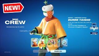 Fortnite January 2025 Crew Pack EARLY Showcase - Durrr Taisho Crew Pack Skin Cosmetics