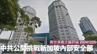 新加坡出現中共共青團支部書記招聘廣告 完全當新加坡內部安全法令無到 依家新加坡做得唔夠硬淨 最鍾意顛覆人哋政權果個係襆 黃世澤直播評論 20241225