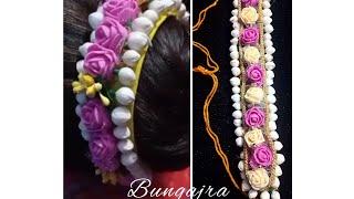 Artificial gajra making idea asha's creation at home/pink colour hairbungajra