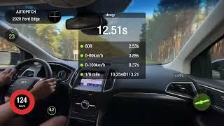 Ford Edge 2.0Ti AT 4WD 2020. 0-100 acceleration.