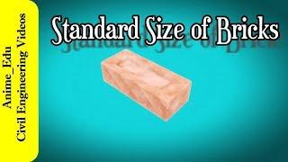 What are the Standard Size of Bricks? // Standard Brick Size As per BIS Code //