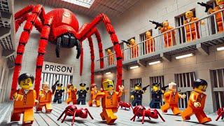 What if GIANT SPIDER comes back to prison? - Lego Prison break