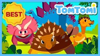 We are herbivorous dinosaurs! | BEST Dinosaur Songs Compilation | Kids Song | TOMTOMI