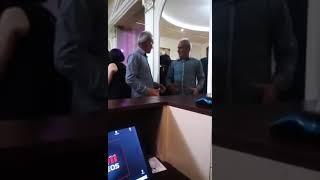 Drunk russian man and the mirror
