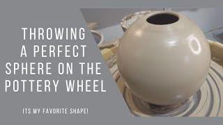 Throwing a Perfectly Shaped Sphere Pottery Vase on the Wheel