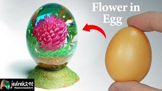 Making Flower in EGG / Red Clover Flower / RESIN ART