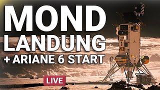 Intuitive Machines "Athena" Landet auf dem Mond + Ariane 6 Start - Live auf Deutsch