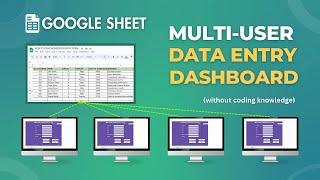 Google Sheet Multi-user Data Entry Dashboard | Data Entry Form | No Coding Knowledge