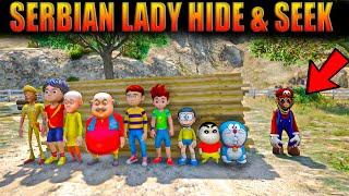 GTA V:Shinchan Escape from Serbian Dancing Lady - Hide & Seek Shinchan Doraemon Nobita GTA5